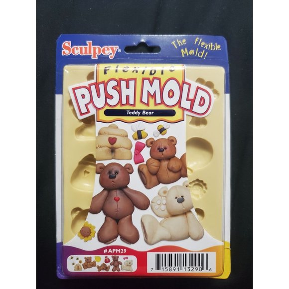 NIB Sculpey Flexible Push Mold Teddy Bear Themed - Picture 5 of 5